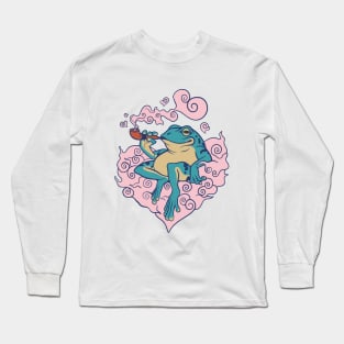 Smoke Frog Love Valentines Day Long Sleeve T-Shirt